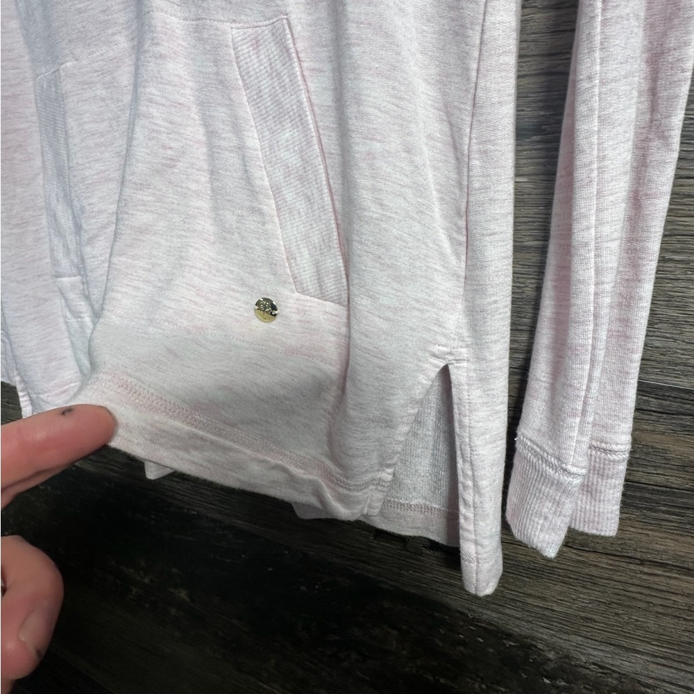 Lilly Pulitzer Luxletic Pink Relaxed Tie Front Hoodie - Picture 5 of 8